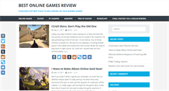 Desktop Screenshot of bestonlinegamesreview.com