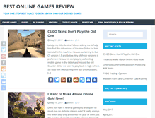 Tablet Screenshot of bestonlinegamesreview.com